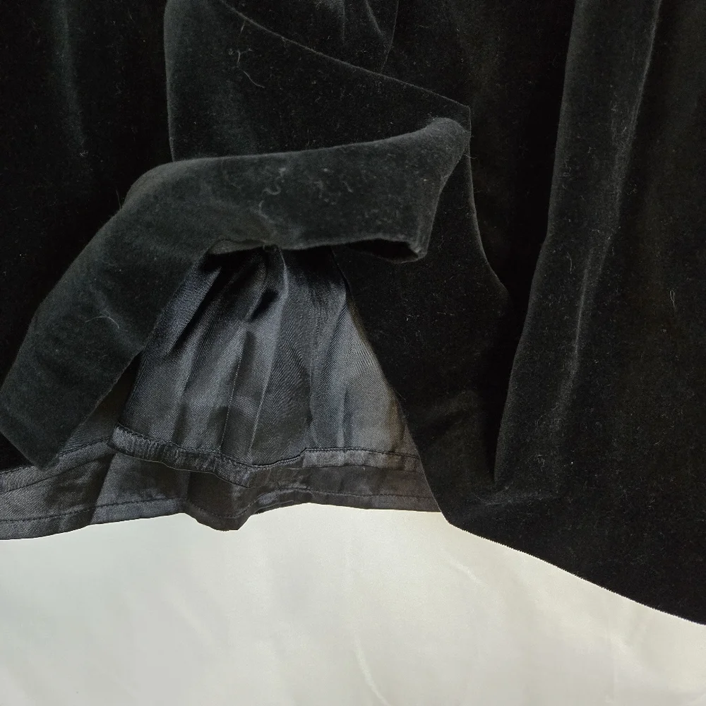 Gymboree Holiday Classics Girls Black Velvet Red Silk Sash Party Dress 8 Vintage